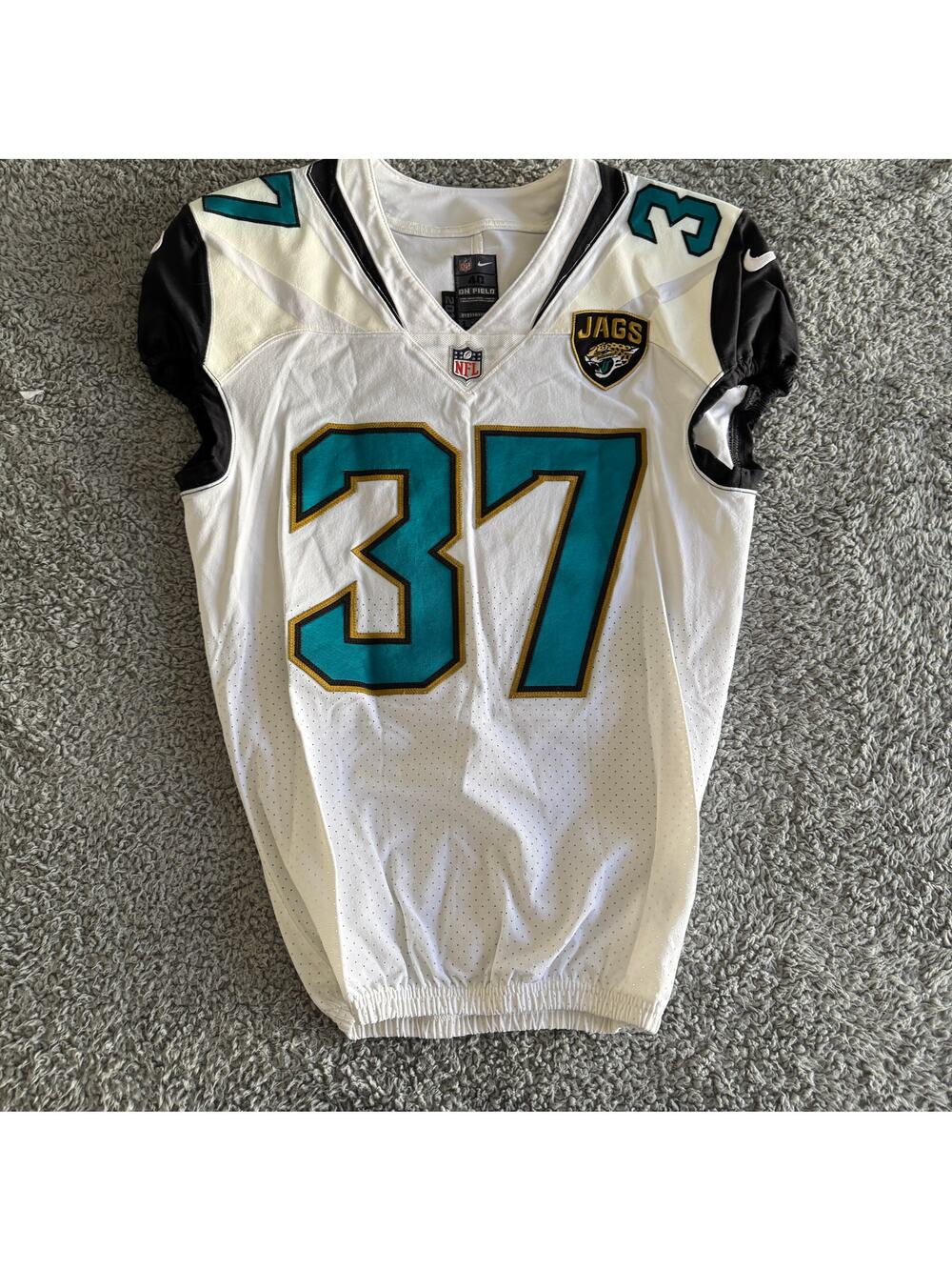 Nike Team Game Issue Jersey 2017 NFL Jacksonville Jaguars #37 Cyprien Patch 40